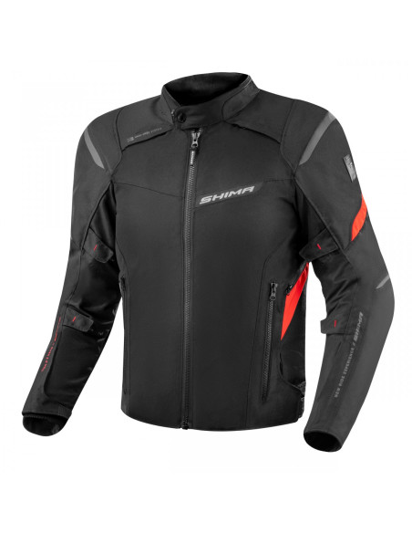 SHIMA RUSH 2.0 RED TEKSTILINĖ MOTO STRIUKĖ