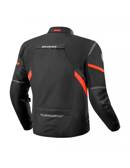 SHIMA RUSH 2.0 RED TEKSTILINĖ MOTO STRIUKĖ