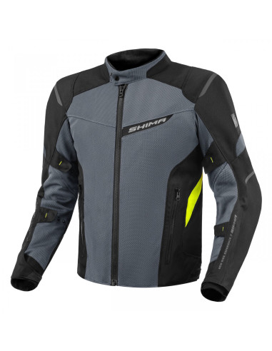 SHIMA RUSH 2.0 VENT GREY TEXTILE MOTO JACKET