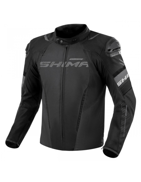 SHIMA SOLID PRO 2.0 BLACK TEXTILE MOTO JACKET