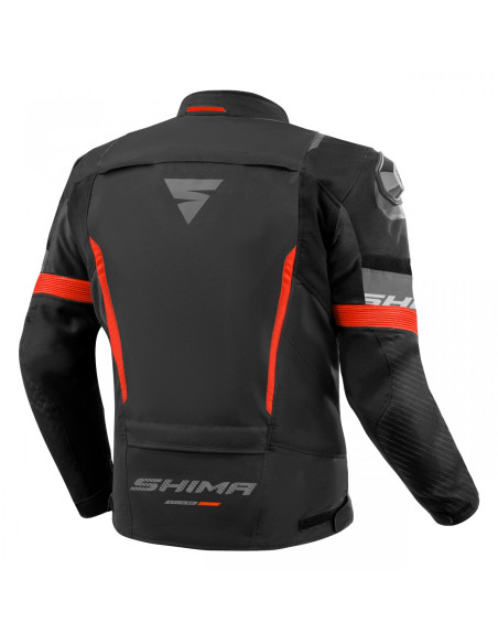 SHIMA SOLID PRO 2.0 RED TEKSTILINĖ MOTO STRIUKĖ