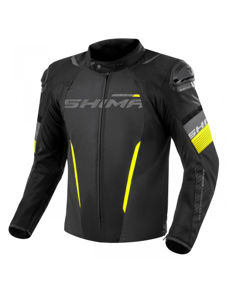SHIMA SOLID PRO 2.0 FLUOR YELLOW TEXTILE MOTO JACKET