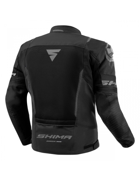 SHIMA SOLID PRO 2.0 VENT BLACK TEXTILE MOTO JACKET