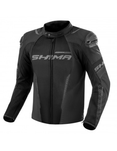 SHIMA SOLID PRO 2.0 VENT BLACK TEXTILE MOTO JACKET