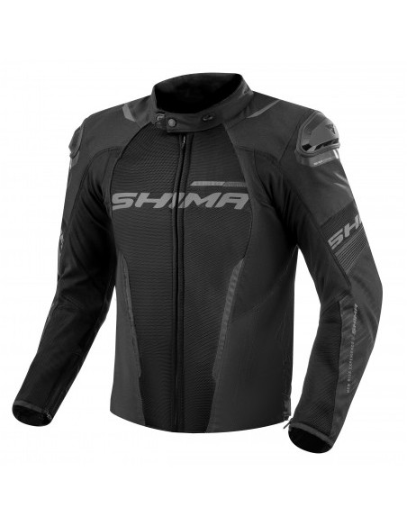 SHIMA SOLID PRO 2.0 VENT BLACK TEKSTILINĖ MOTO STRIUKĖ
