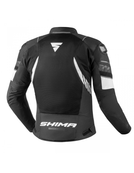 SHIMA MESH PRO 2.0 BLACK/WHITE SUMMER MOTO JACKET