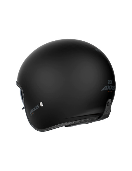 AXXIS JET HORNET MATT BLACK OPEN MOTO HELMET