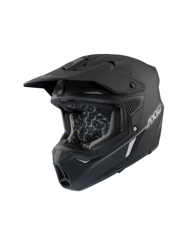 AXXIS MX WOLF SOLID BLACK MOTO ŠALMAS