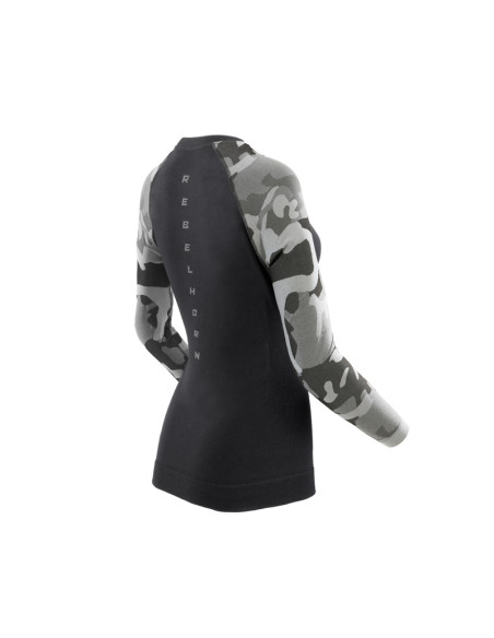 REBELHORN FREEZE II CAMO WOMEN'S THERMAL T-SHIRT