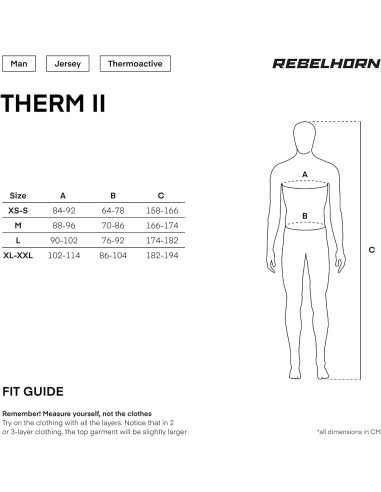 REBELHORN THERM BLACK TERMO MARŠKINĖLIAI
