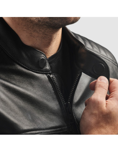 REBELHORN HUNTER II BLACK LEATHER MOTO JACKET