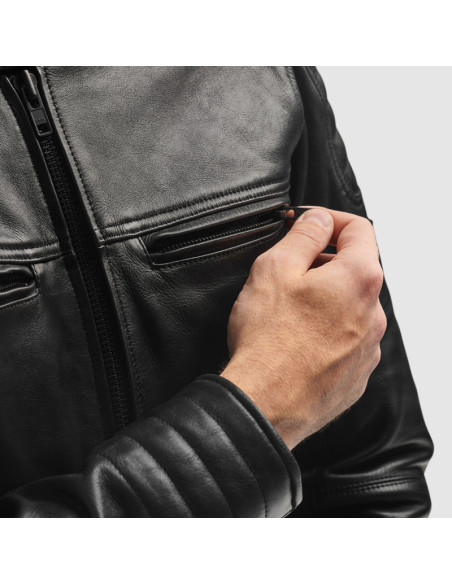 REBELHORN HUNTER II BLACK ODINĖ MOTO STRIUKĖ