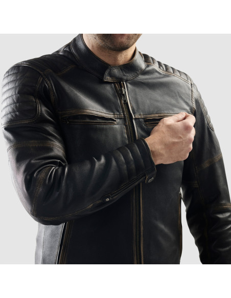 REBELHORN HUNTER II BROWN ODINĖ MOTO STRIUKĖ