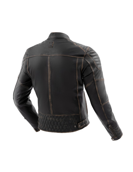 REBELHORN HUNTER II BROWN LEATHER MOTO JACKET