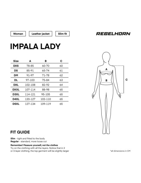 REBELHORN IMPALA MOTERIŠKA ODINĖ MOTO STRIUKĖ