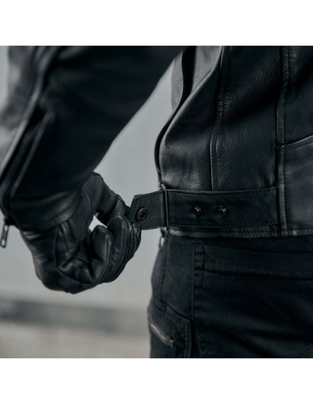 REBELHORN IMPALA BLACK LEATHER MOTO JACKET