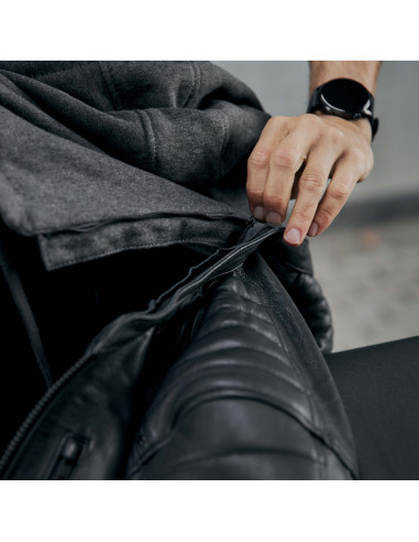 REBELHORN IMPALA BLACK LEATHER MOTO JACKET