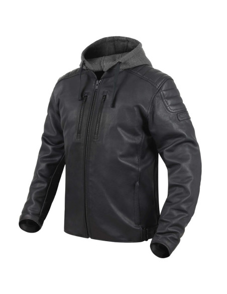 REBELHORN IMPALA BLACK LEATHER MOTO JACKET