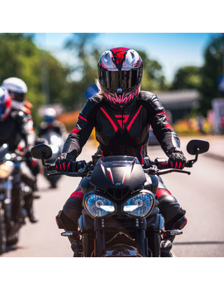 REBELHORN REBEL PINK MOTERIŠKA ODINĖ MOTO STRIUKĖ