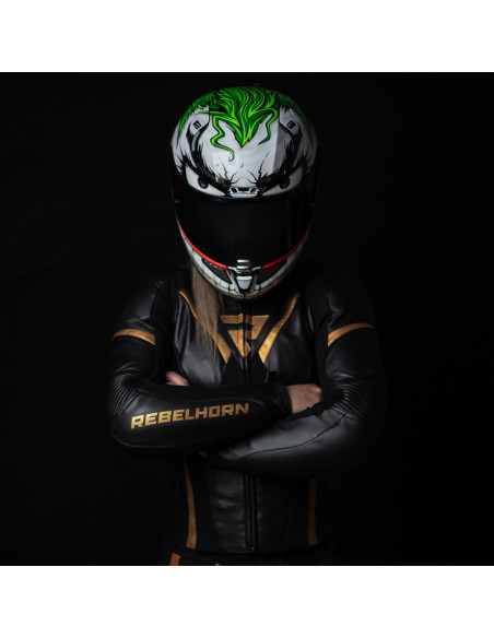 REBELHORN REBEL GOLD MOTERIŠKA ODINĖ MOTO STRIUKĖ