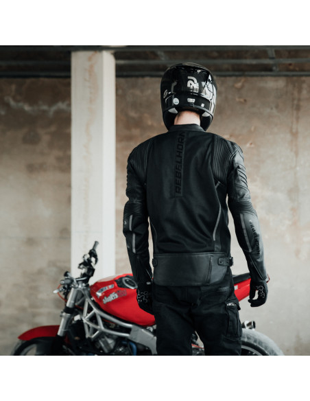 REBELHORN VANDAL AIR BLACK ODINĖ MOTO STRIUKĖ