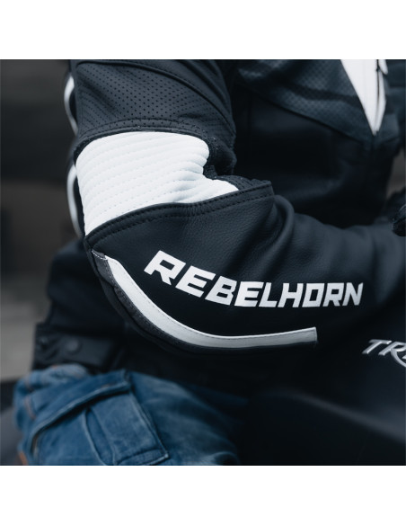 REBELHORN VANDAL WHITE ODINĖ MOTO STRIUKĖ