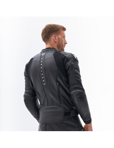 REBELHORN VELOCE WHITE LEATHER MOTO JACKET