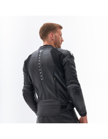 REBELHORN VELOCE WHITE LEATHER MOTO JACKET