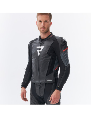 REBELHORN КРАСНАЯ КОЖАНАЯ МОТОКУРТКА VELOCE