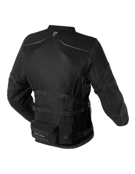 REBELHORN BRUTALE BLACK TEXTILE MOTO JACKET
