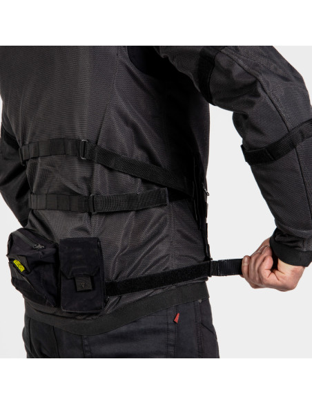 REBELHORN BRUTALE GREY TEXTILE MOTO JACKET