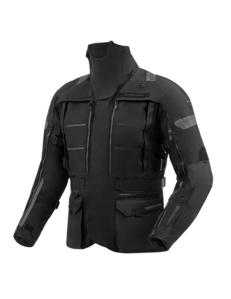 REBELHORN CUBBY BLACK TEXTILE MOTO JACKET