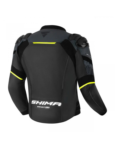 SHIMA BANDIT 2.0 FLUO LEATHER MOTO JACKET
