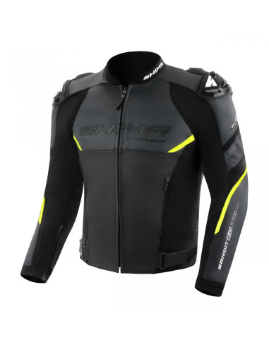SHIMA КОЖАНАЯ МОТОКУРТКА BANDIT 2.0 FLUO