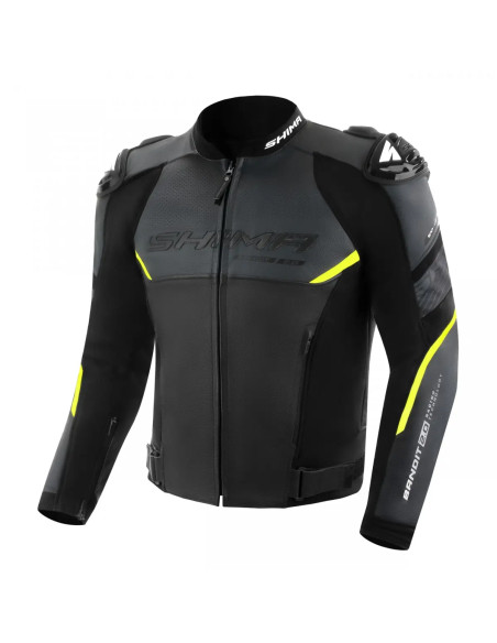 SHIMA КОЖАНАЯ МОТОКУРТКА BANDIT 2.0 FLUO