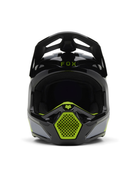 FOX YOUTH V1 LEAN GREY/YELLOW KROSINIS MOTO ŠALMAS