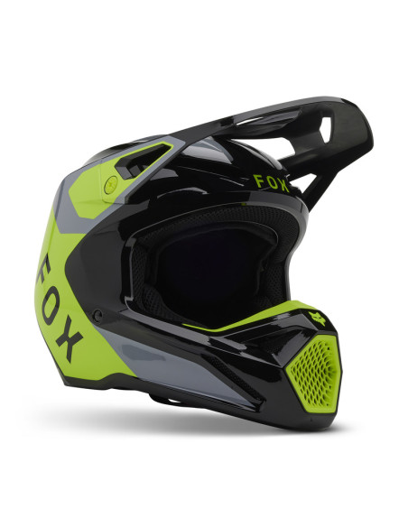 FOX YOUTH V1 LEAN GREY/YELLOW KROSINIS MOTO ŠALMAS