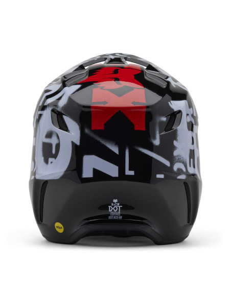 FOX V3 SEVENTY4 BLACK KROSINIS MOTO ŠALMAS