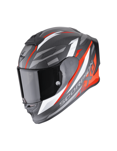 SCORPION EXO-R1 CARBON EVO AIR RUNNER MATT BLACK/RED SPORTS/INDOOR HELMET