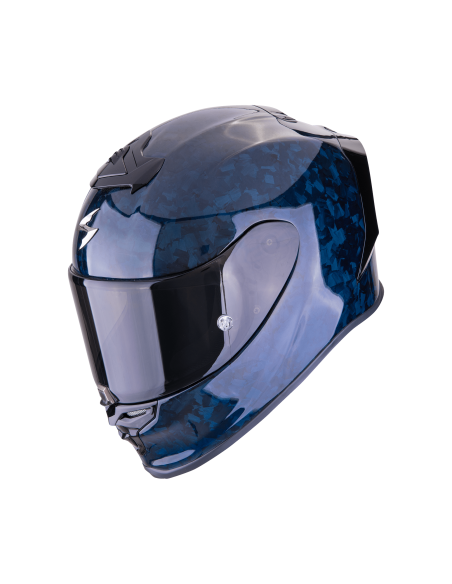 SCORPION EXO-R1 CARBON EVO AIR ONYX BLUE SPORTINIS/UŽDARAS MOTO ŠALMAS