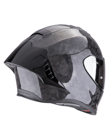 SCORPION EXO-R1 CARBON EVO II AIR ONYX BLACK SPORTINIS/UŽDARAS MOTO ŠALMAS