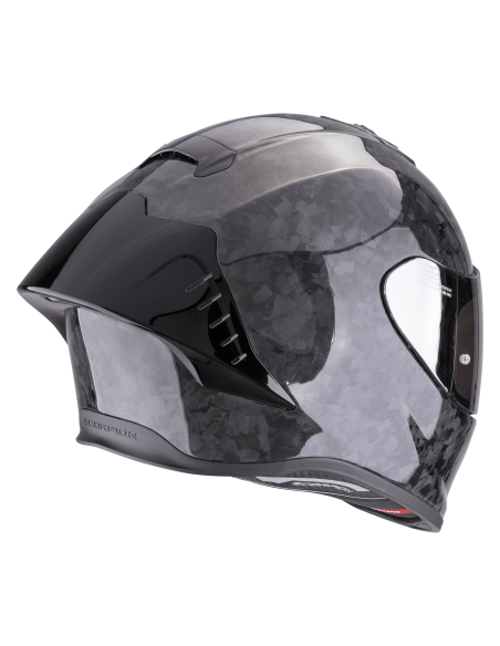 SCORPION EXO-R1 CARBON EVO II AIR ONYX BLACK SPORTINIS/UŽDARAS MOTO ŠALMAS