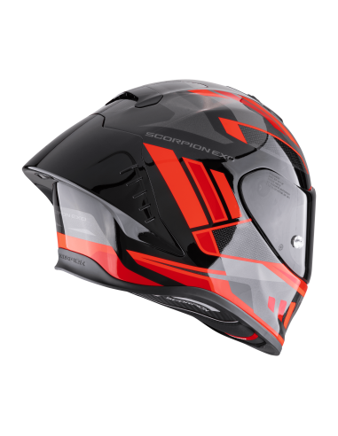 SCORPION EXO-R1 EVO II AIR VITAL BLACK/SILVER/RED SPORTS/INDOOR HELMET