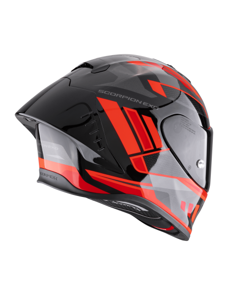 SCORPION EXO-R1 EVO II AIR VITAL BLACK/SILVER/RED SPORTS/INDOOR HELMET