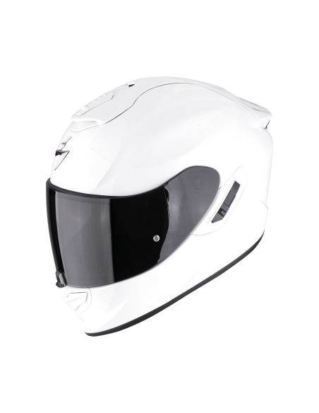 SCORPION EXO-1400 EVO II AIR PEARL WHITE SPORTINIS/UŽDARAS MOTO ŠALMAS