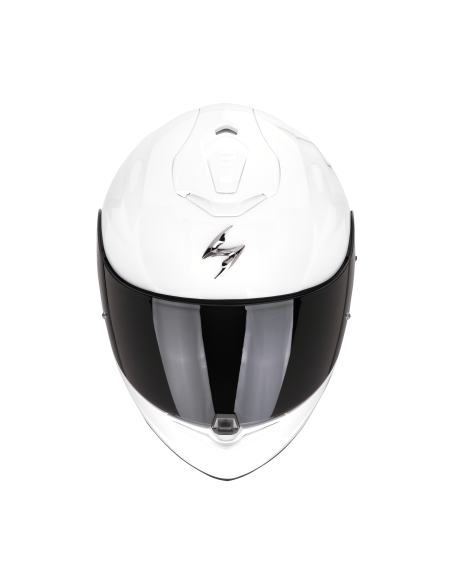 SCORPION EXO-1400 EVO II AIR PEARL WHITE SPORTINIS/UŽDARAS MOTO ŠALMAS