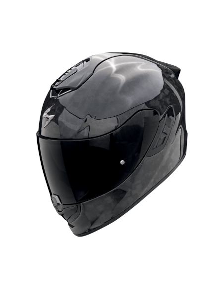 SCORPION EXO-1400 EVO II CARBON AIR ONYX BLACK SPORTINIS/UŽDARAS MOTO ŠALMAS
