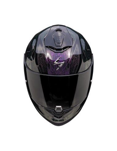 SCORPION EXO-1400 EVO II AIR FANTASY BLACK/CHAMELEON SPORTINIS/UŽDARAS MOTO ŠALMAS