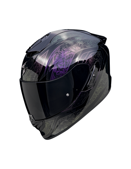 SCORPION EXO-1400 EVO II AIR FANTASY BLACK/CHAMELEON SPORTINIS/UŽDARAS MOTO ŠALMAS