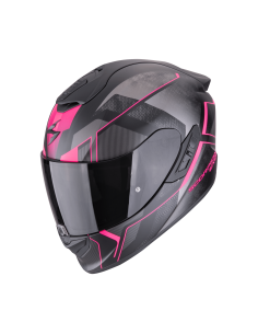 SCORPION EXO-1400 EVO II AIR INTENSIO MATT BLACK/PINK SPORTINIS/UŽDARAS MOTO ŠALMAS